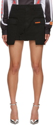 Heron Preston Black Faded Miniskirt