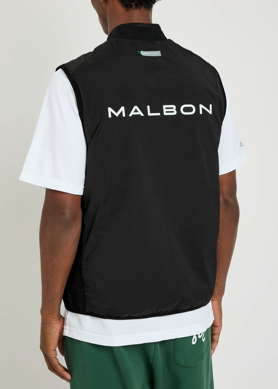 Malbon Performance Logo-print Shell Gilet Black