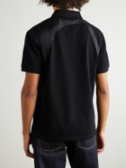 McQueen - Harness-Detailed Cotton-Piqué Polo Shirt - Black