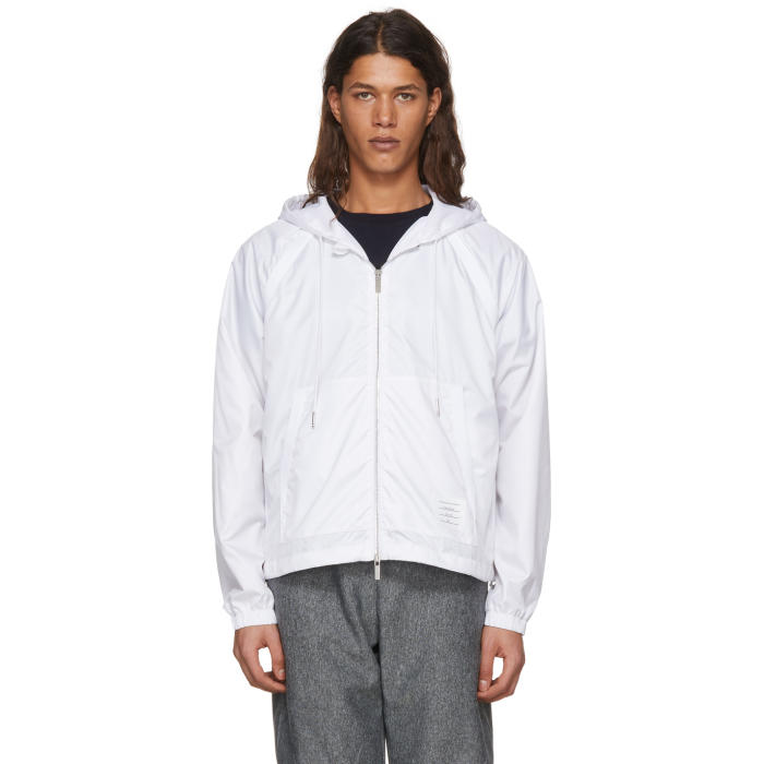 Thom browne white clearance jacket