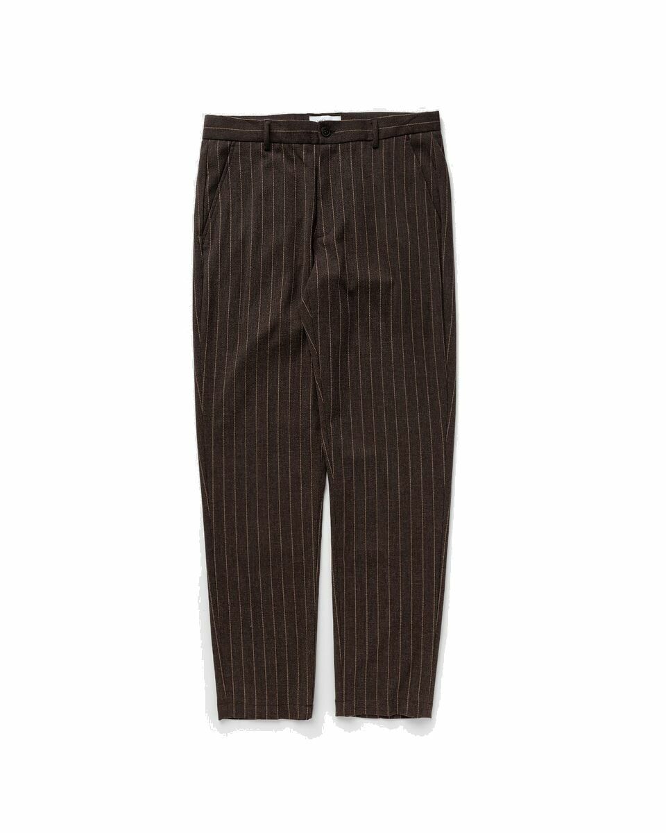 Photo: Les Deux Como Reg Pinstripe Suit Pants Brown - Mens - Casual Pants