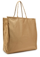Issey Miyake Crumplable Logo-embroidered Woven Tote - Light Brown - One Size