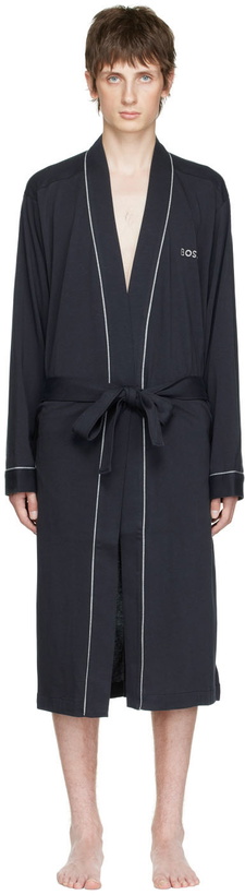 Photo: BOSS Navy Cotton Robe