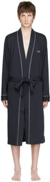 BOSS Navy Cotton Robe