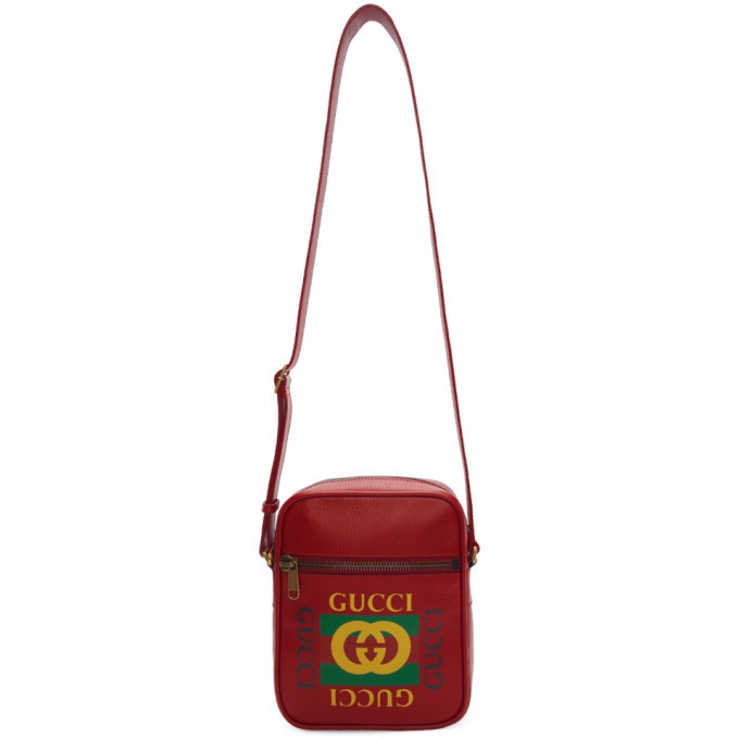 Photo: Gucci Red Vintage Logo Messenger Bag