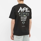 Men's AAPE Graffiti Word T-Shirt in Black