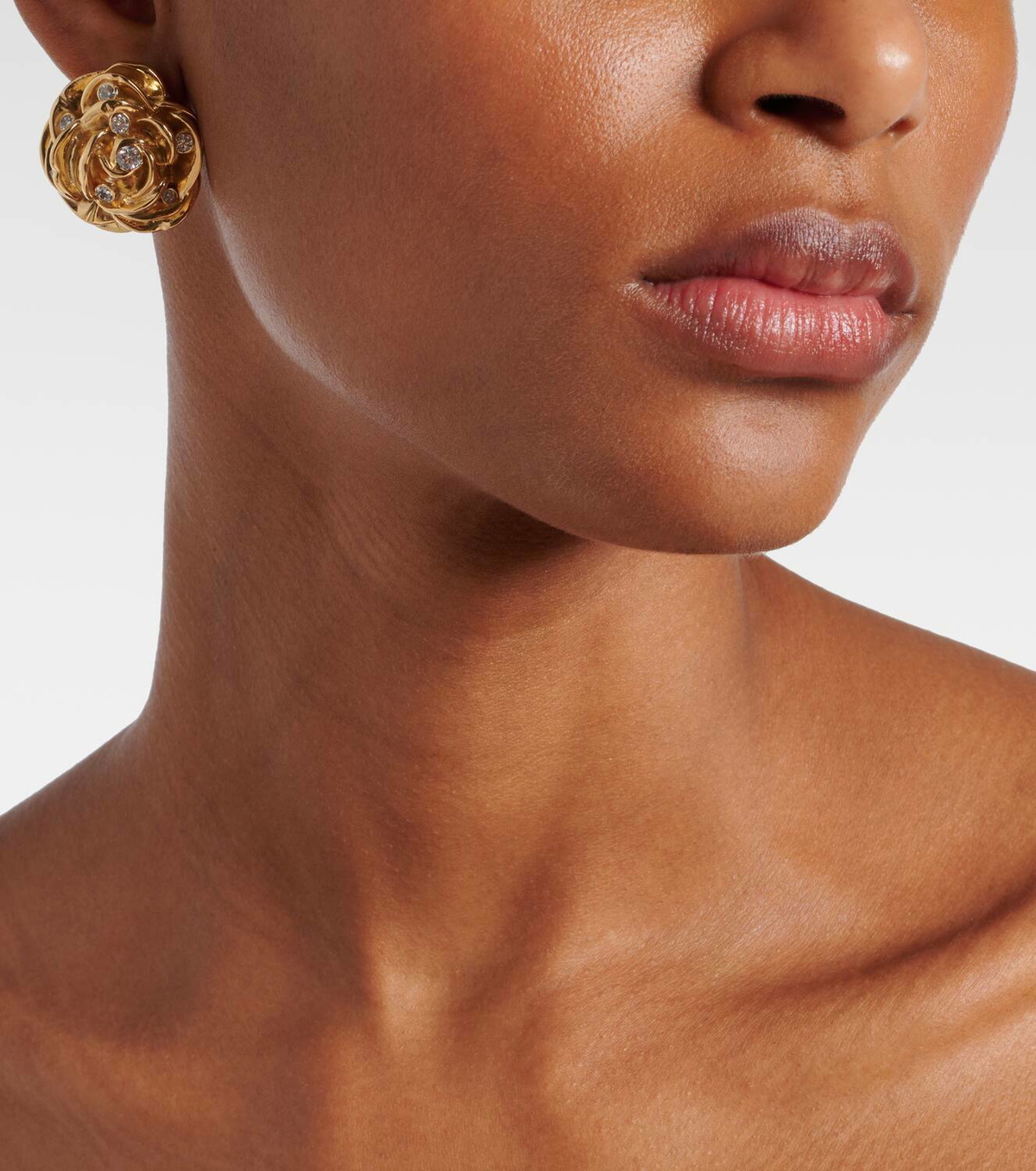 Magda Butrym Floral embellished gold-plated earrings
