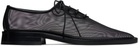 Victoria Beckham Black Mesh Lace Up Derbys