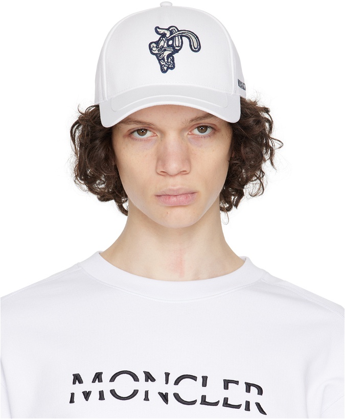 Photo: Moncler White Embroidered Cap