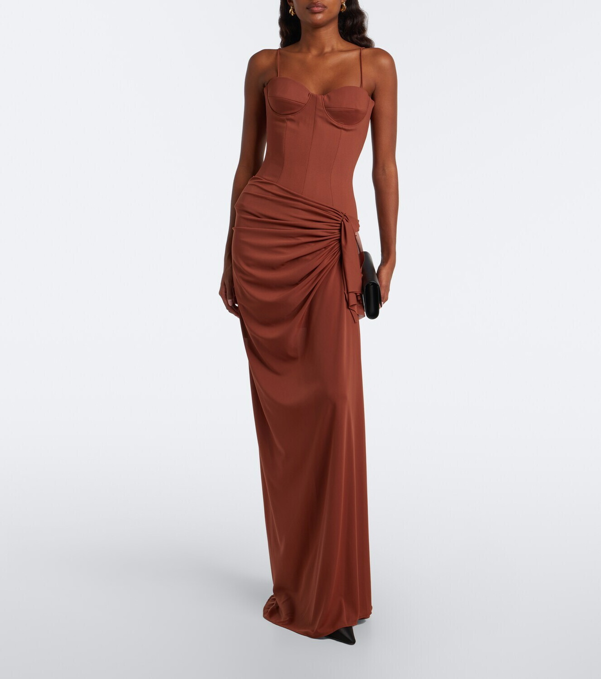 Alex Perry Draped corset dress