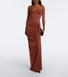 Alex Perry Draped corset dress