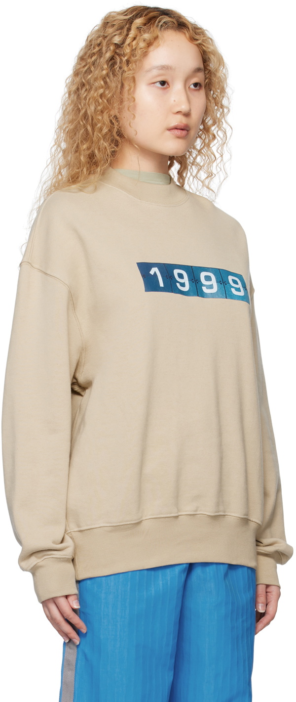 Song for the Mute SSENSE Exclusive Beige 'Blue 1999' Sweatshirt