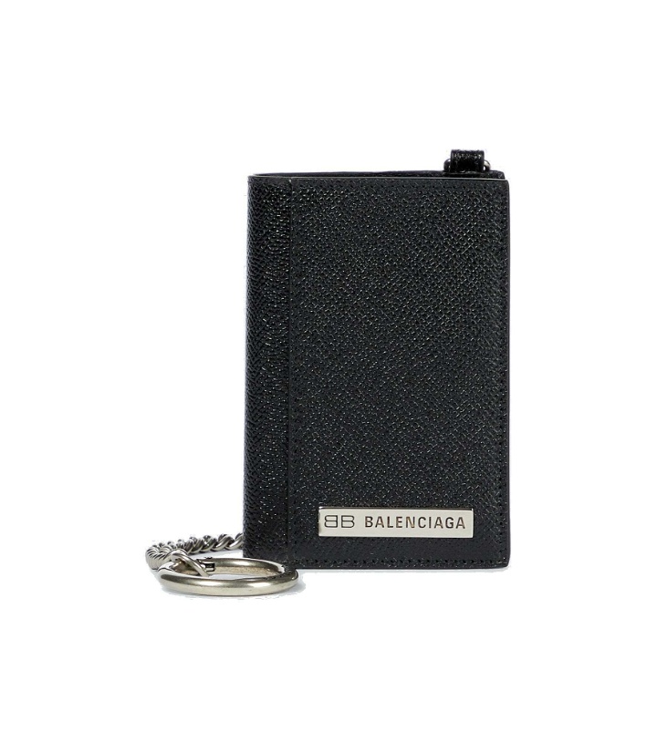 Photo: Balenciaga - Plate vertical leather wallet