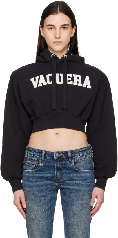 Photo: VAQUERA Black Shoulder Pad Hoodie