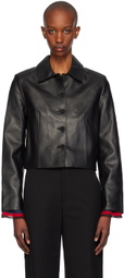 Staud Black Marino Leather Jacket
