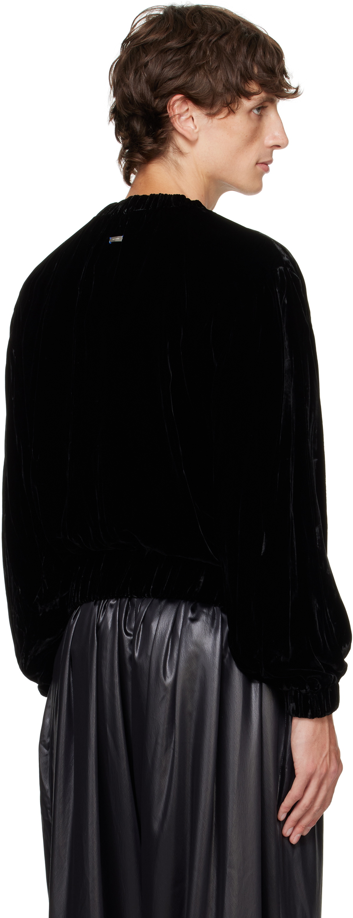 ADER error Black Velvet Sweatshirt ADER error