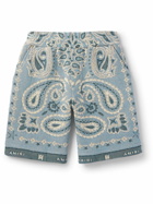 AMIRI - Straight-Leg Bandana-Jacquard Cotton Shorts - Blue