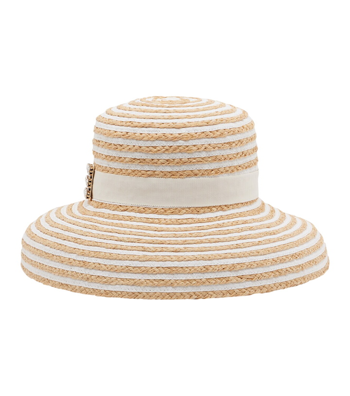 Photo: Roger Vivier Très Vivier striped raffia sun hat
