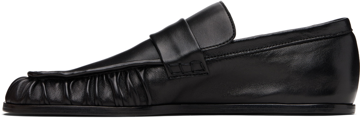 Jil Sander Black Square Toe Loafers