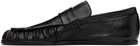 Jil Sander Black Square Toe Loafers