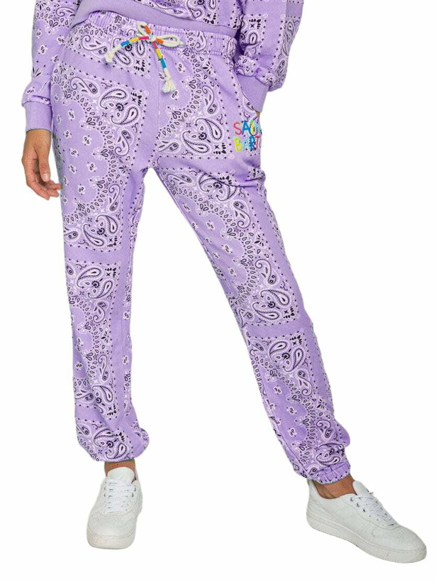 Photo: MC2 Saint Barth Cotton Bandanna Joggers With Saint Barth Embroidery