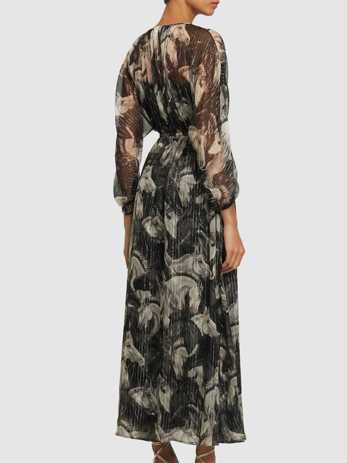 GUCCI - Printed Silk Blend Dress Gucci