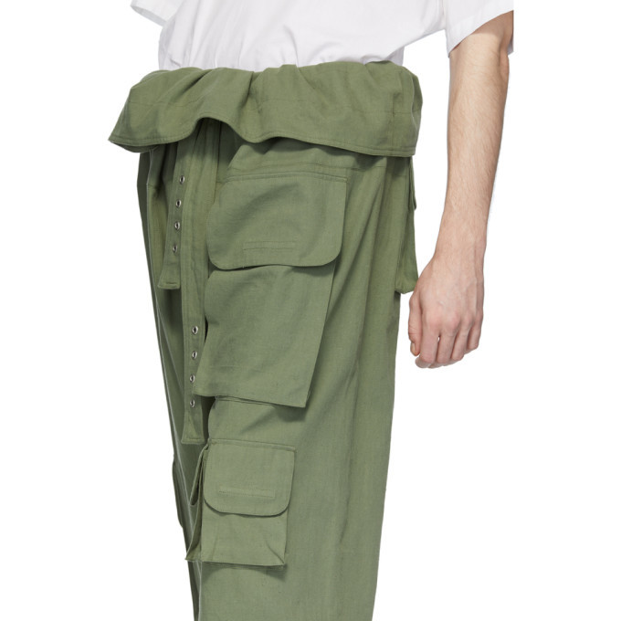 St-Henri Green Utility Wrap Cargo Pants