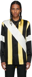Wales Bonner Black & Yellow Sunshine Paneled Shirt