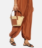 Loewe - Small leather-trimmed basket tote