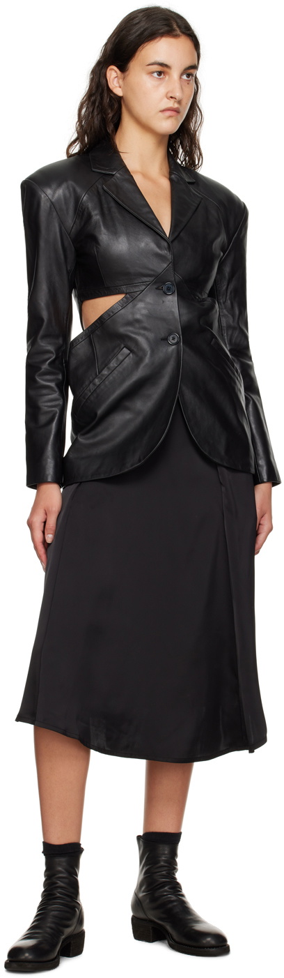 Han Kjobenhavn Black Cutout Leather Jacket