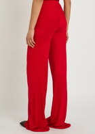 Rick Owens Lilies Bias Fine-knit Trousers Red