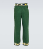 Bode - Embroidered cotton pants