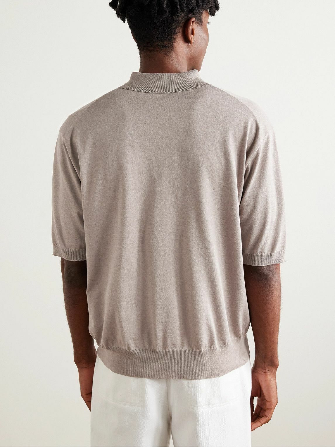 専用　24ss KAPTAIN SUNSHINE Polo Shirt Kaptain Sunshine - Cotton Polo Shirt - Brown Kaptain Sunshine
