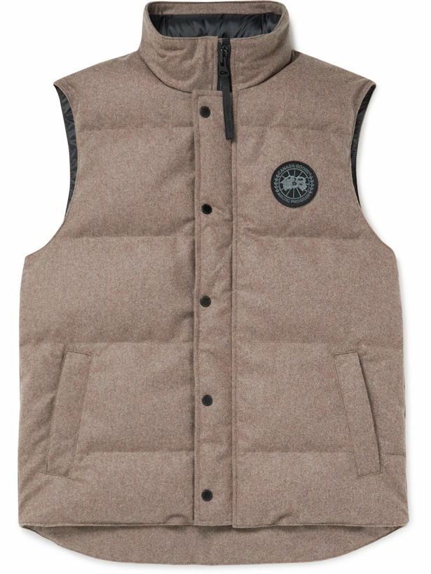 Photo: Canada Goose - Garson Quilted DynaLuxe Recycled Wool-Blend Down Gilet - Brown