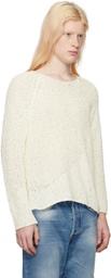 LOW CLASSIC Off-White Raglan Sleeve Sweater