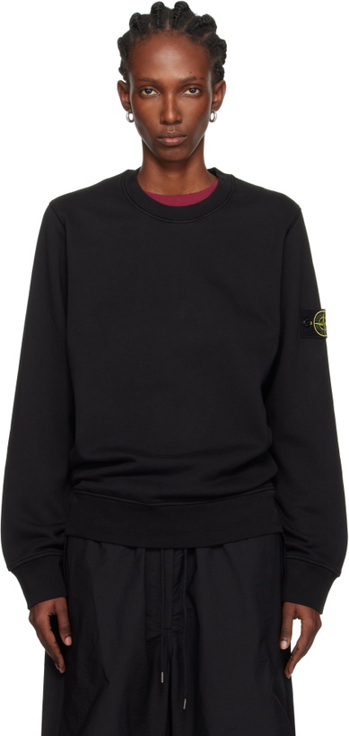 Photo: Stone Island Black 6100060 Organic Cotton Fleece Sweatshirt