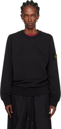 Stone Island Black 6100060 Organic Cotton Fleece Sweatshirt