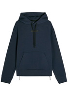 ON Focus Tech Hooded Cotton-blend Sweatshirt Navy