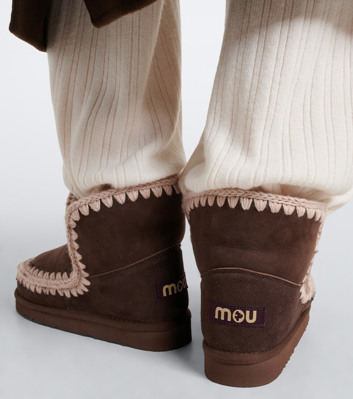 Mou 18 shearling-lined suede ankle boots
