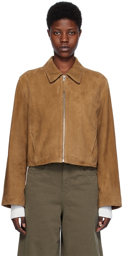 Photo: LOW CLASSIC Tan Paneled Suede Jacket