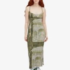 Miaou Women's Thais Midi Dress in Emblem Print
