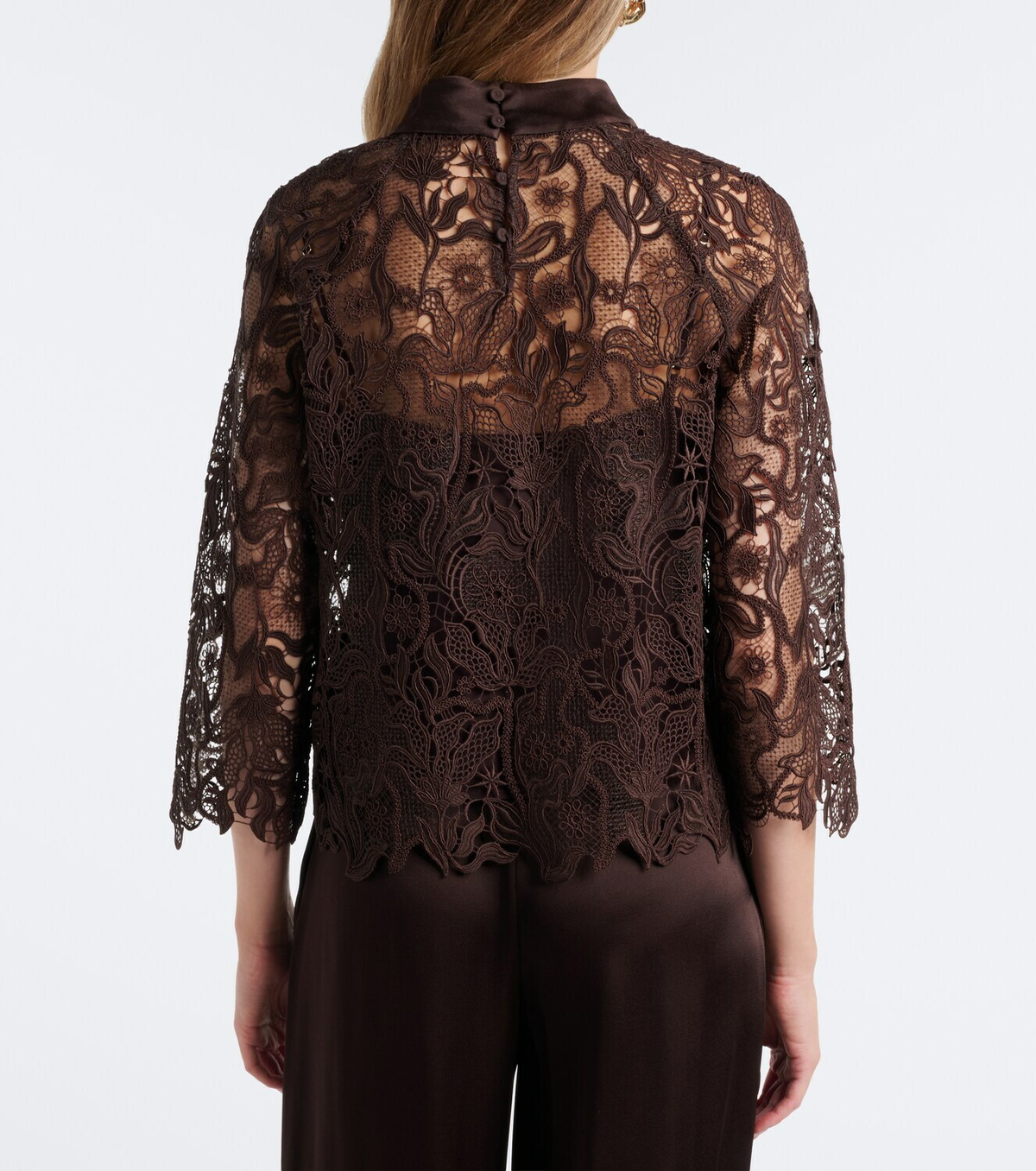 Max Mara Floral lace top