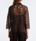 Max Mara Floral lace top