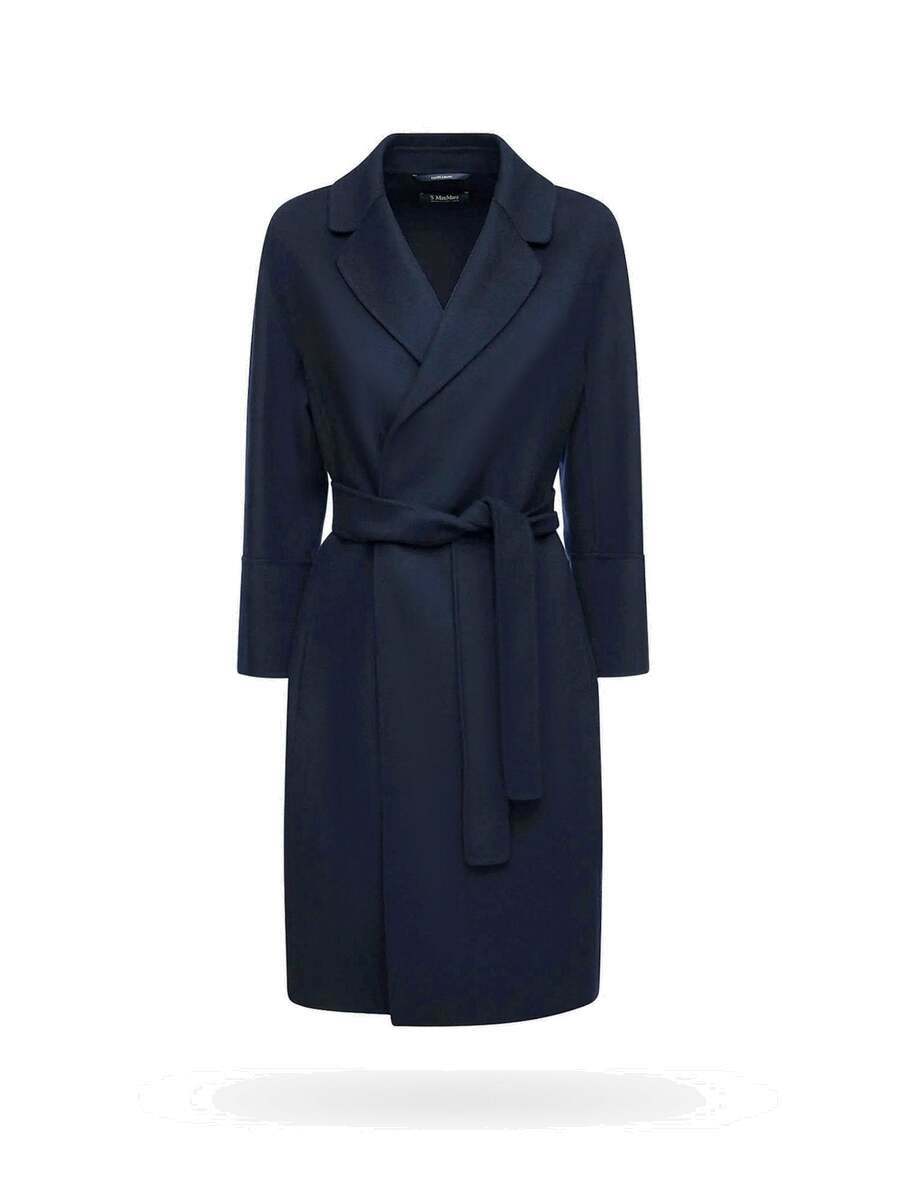 コート 'S Max Mara Woman Coat Blue 2529016061600 012 S MAX MARA - Ada virgin wool coat Light Blue - The Corner