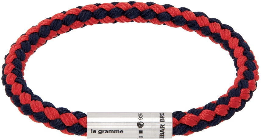 Photo: Le Gramme Red & Navy 'Le 7g' Nato Bracelet