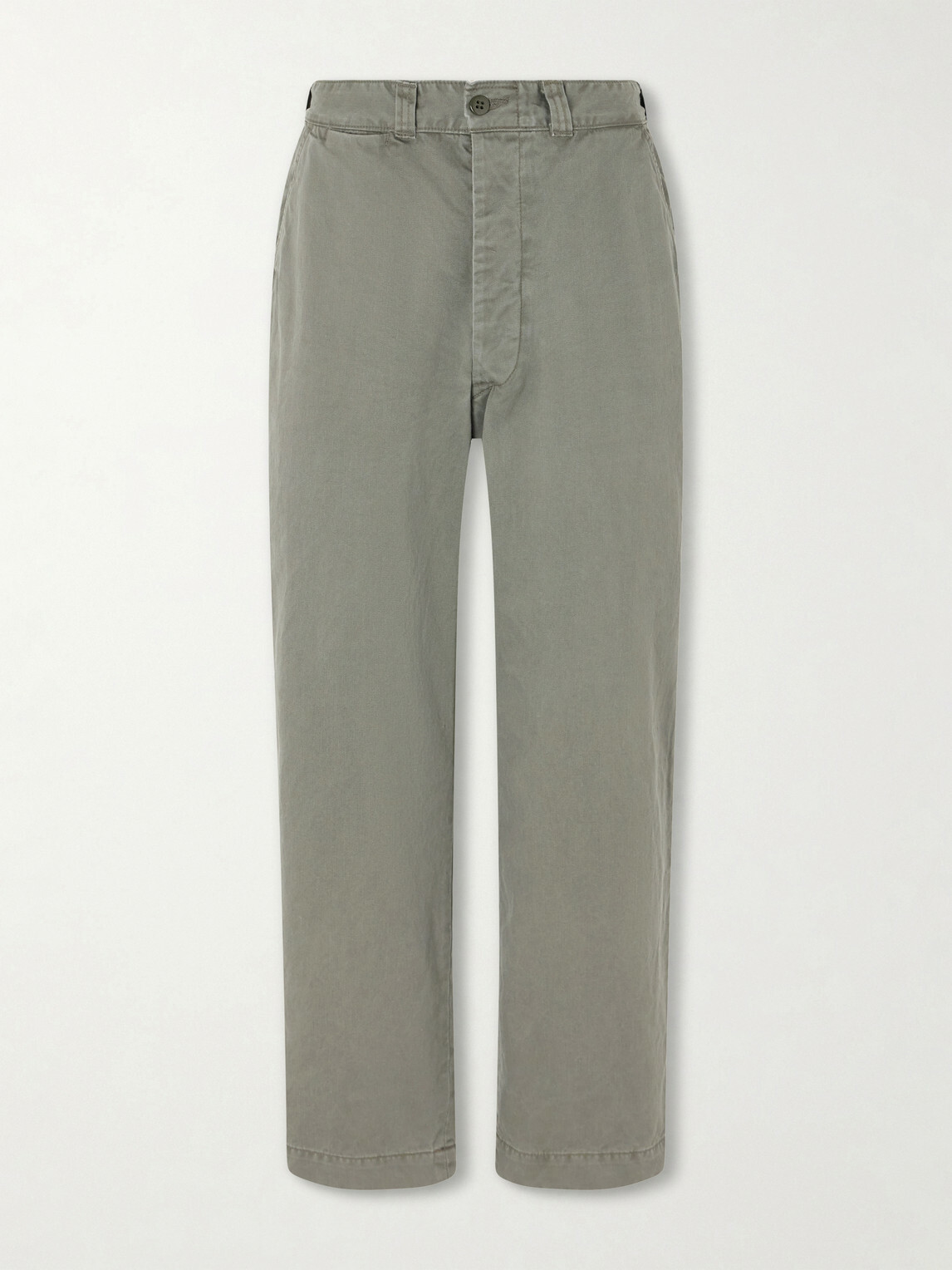 Remi Relief - Straight-Leg Cotton Trousers - Green