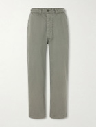 Remi Relief - Straight-Leg Cotton Trousers - Green