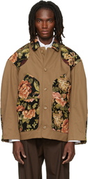 Simone Rocha Khaki Patchwork Workwear Field Jacket