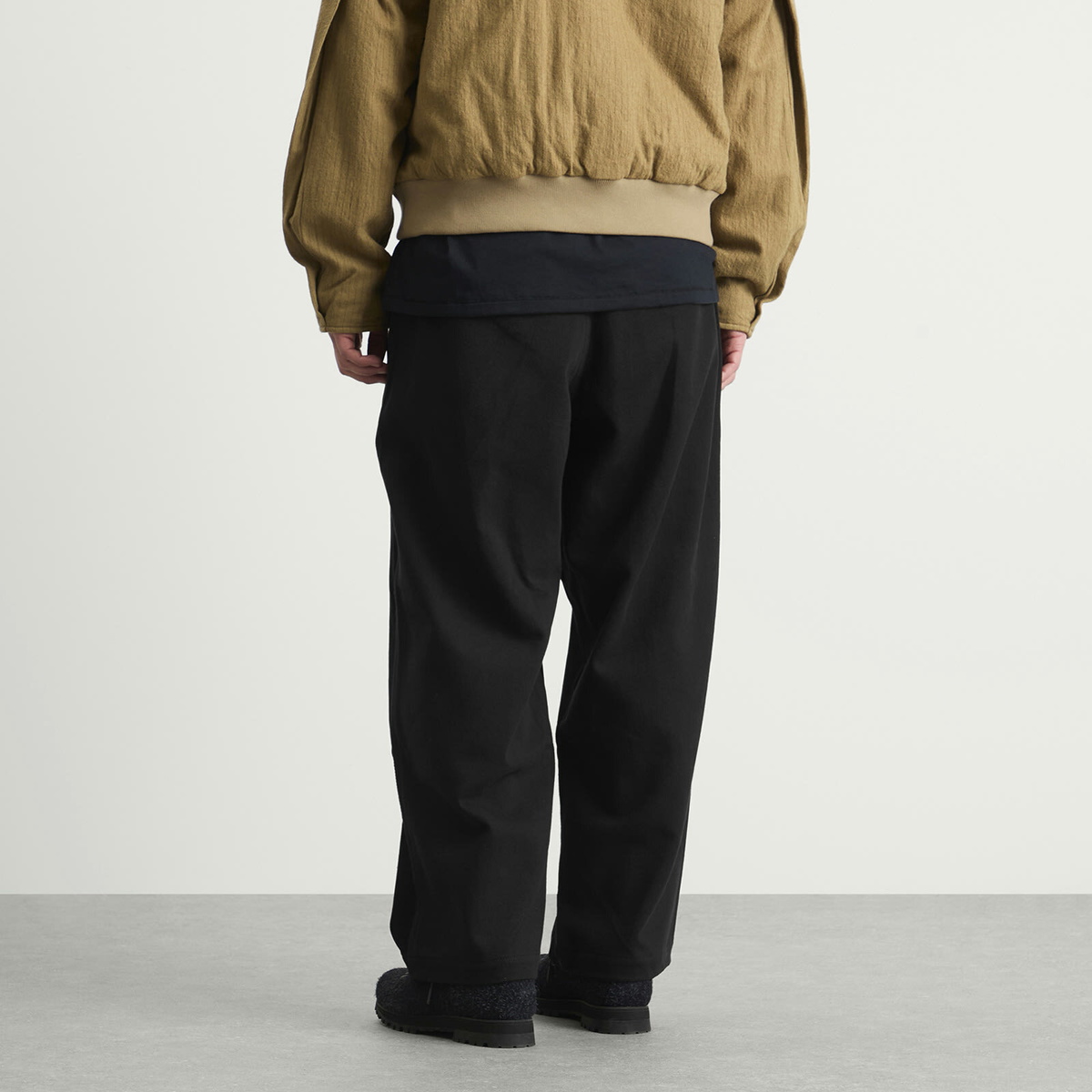Merely Made Men's Wide Leg Cord Trousers in Black