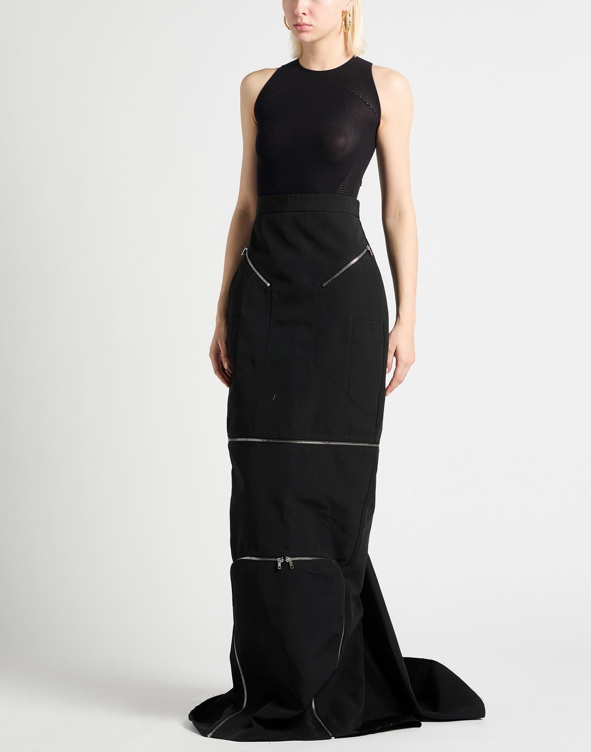 Rick Owens Womens Maxi skirt in Black